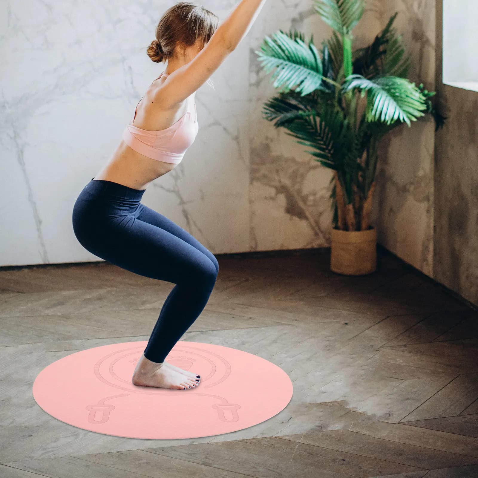 Tappetino Premium in TPE per Saltare con la Corda, Antiscivolo e Ammortizzante, per Adulti, Pilates, Yoga, Fitness, Uso Domestico