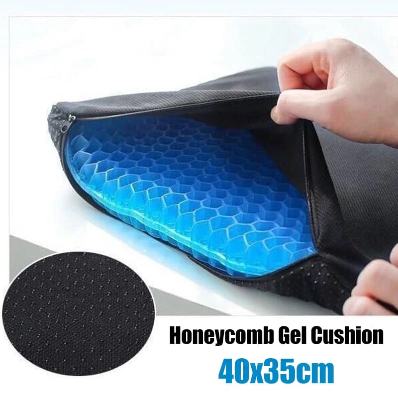 Gel Seat Cushion for Long Sitting Breathable Honeycomb Absorbs Pressure Points Chair Pad for Office Chair Wheelchair Car Seat