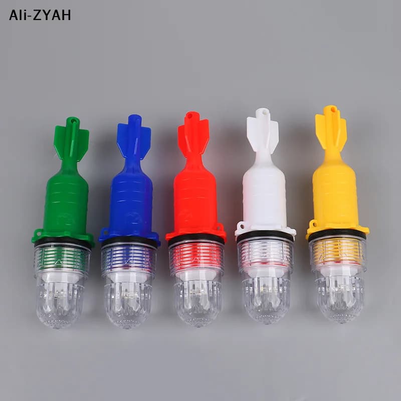 【Ah6】1 Pezzo Luce da Pesca Subacquea, Faro Segnalatore per Rete, Luce Indicatrice, Lampada per Attirare Pesci, Lampada a Doppio Flash