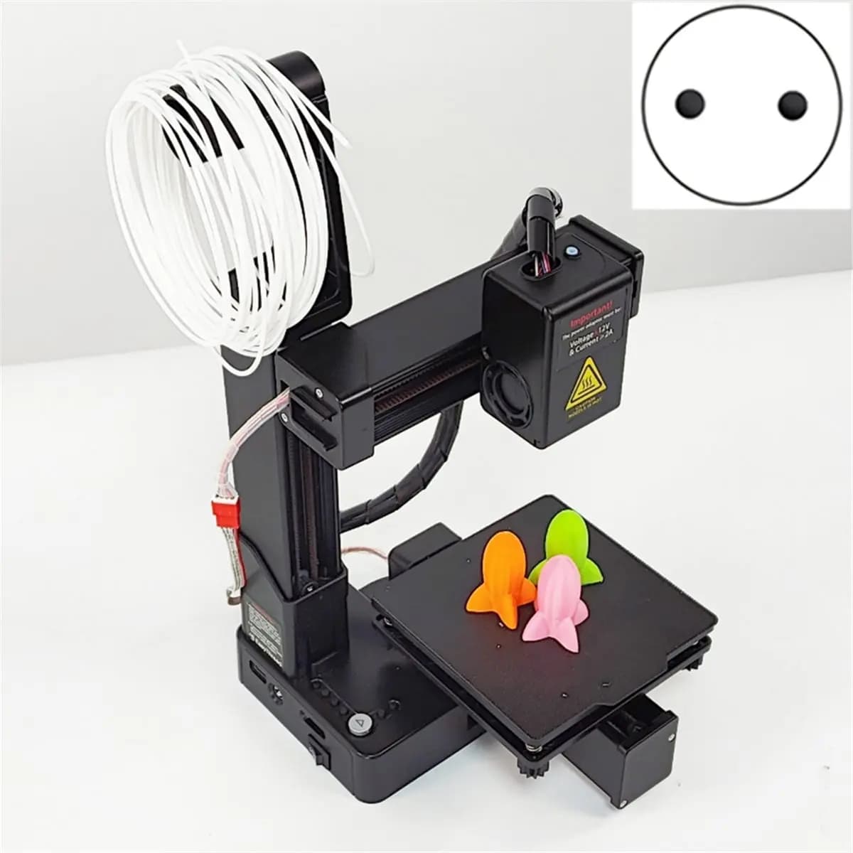 L70A For EasyThreed 3D Printer Entry Level Compatible with PLA TPU 1.75mm Filament Include Power Adaptor EU Plug Black
