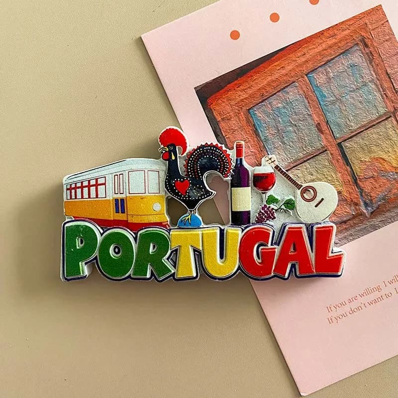 Piastrella creativa portoghese pittura magnetica di fascia alta senso atmosferico decorazione souvenir di viaggio
