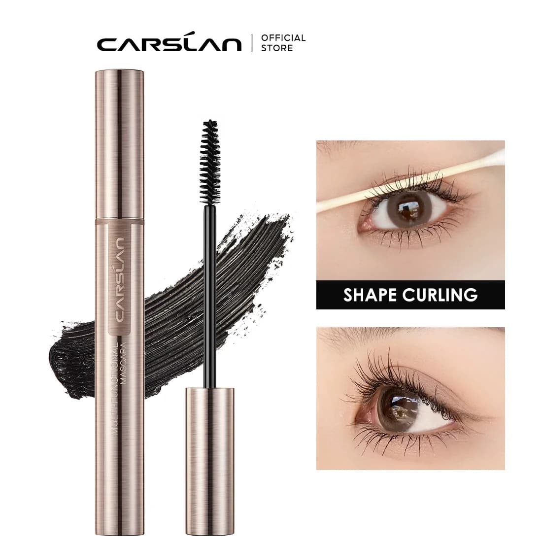 CARSLAN Multi Effect 3D Mascara Curling Volume ciglia allungamento spesso estensione ciglia trucco impermeabile a lunga tenuta