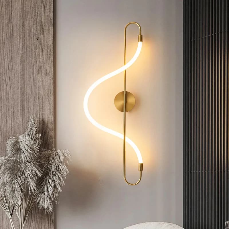 Lampada da Parete Art Note Design, Luce Geometrica Nordica a Striscia per Camera da Letto, Soggiorno, Sala Espositiva, Illuminazione LED Minimalista per Arredamento Casa