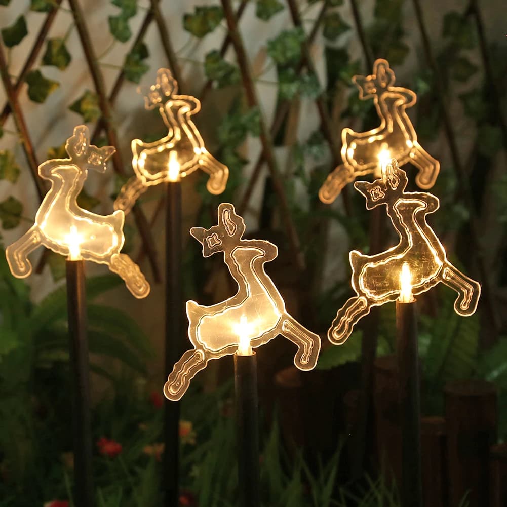 Stringa luminosa a LED natalizia da 5 pezzi IP65 impermeabile per decorazioni per feste di Capodanno