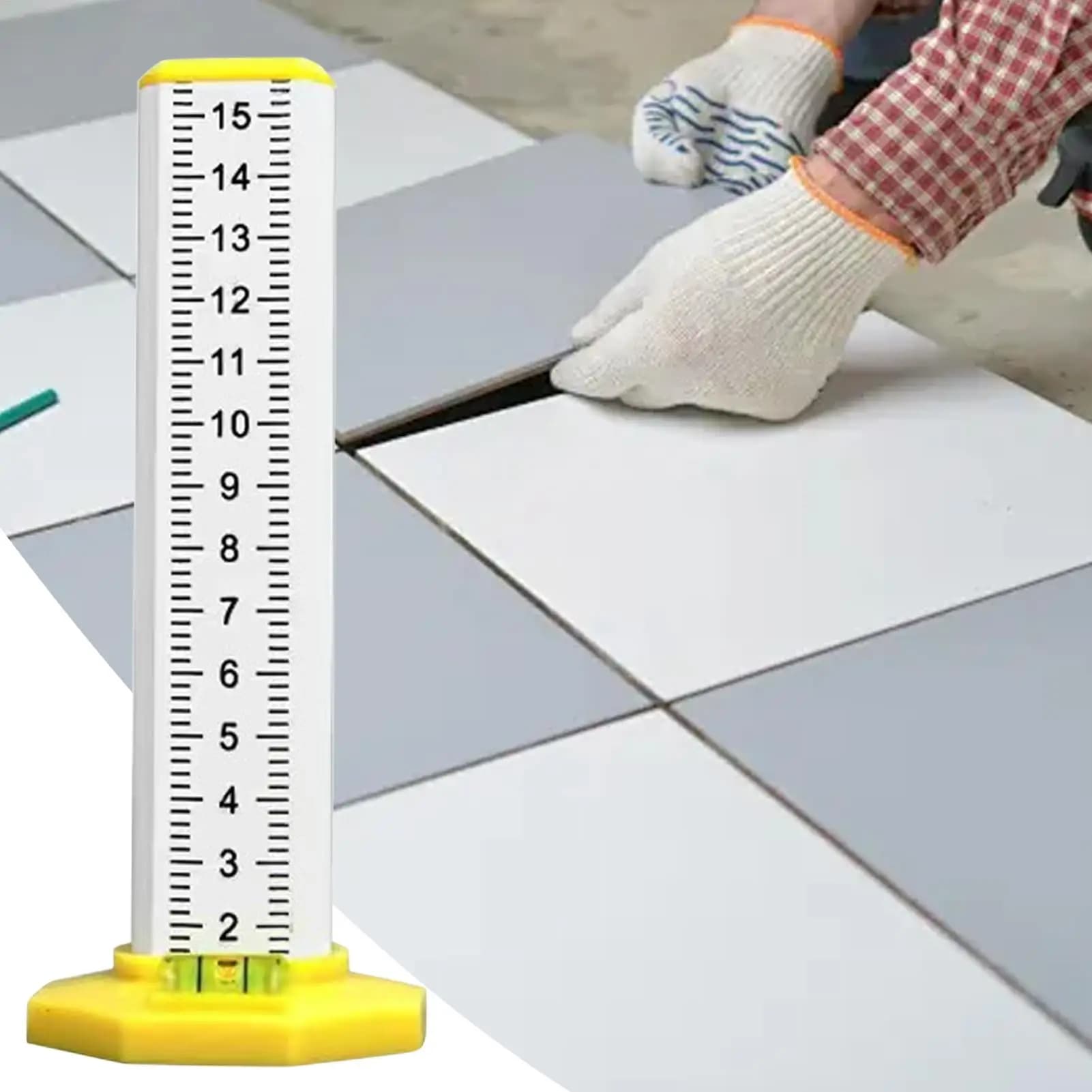 Strumento per livellamento del soffitto con base magnetica, calibro di misurazione dell'altezza ad alta precisione a doppio uso per piastrelle per controsoffitti