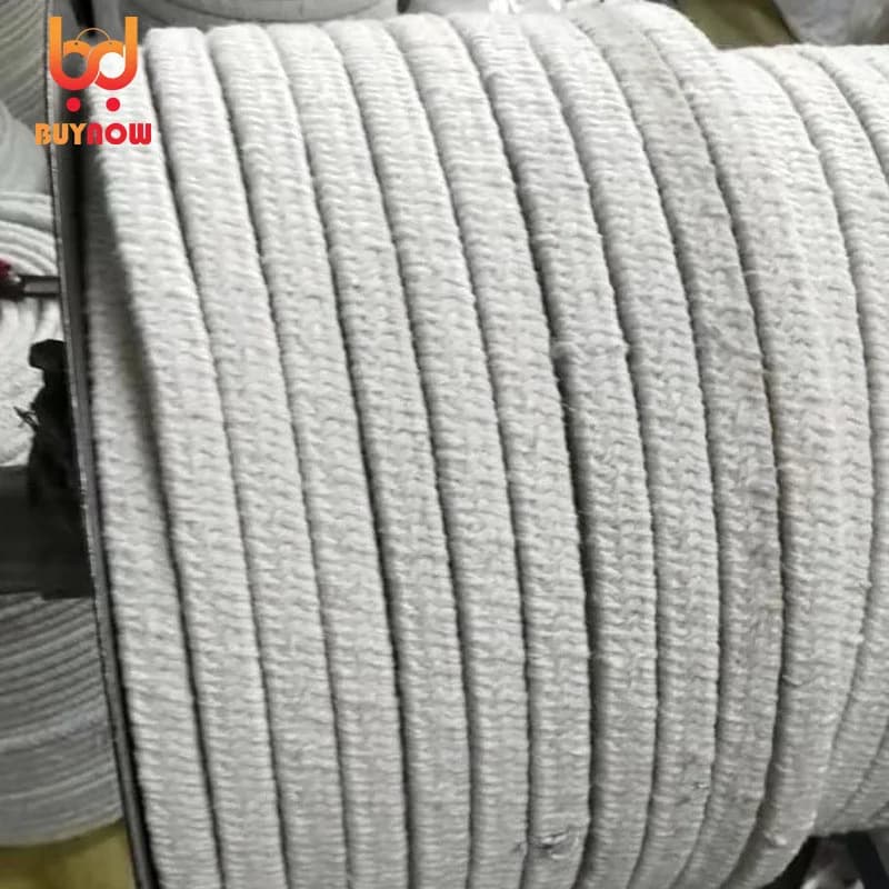 Striscia di tenuta per camino Corda in fibra ceramica Corda di riempimento refrattaria per porta del forno in silicato di alluminio resistente alle alte temperature