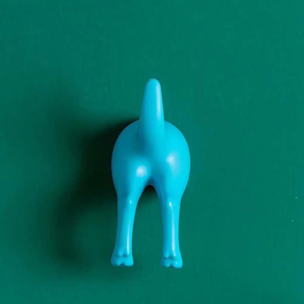 Self-adhesive keychain hanger with Nordic dog tail Toliet Wall key chain hanger