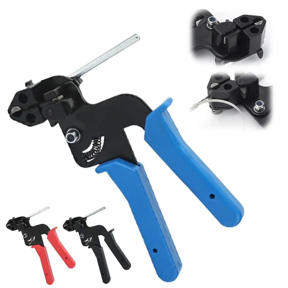 Pinza Automatica per Fascette in Acciaio Inossidabile, Strumento di Tensionamento per Fascette, Pistola Manuale per Fissaggio, Utensile per Taglio e Avvolgimento Cavi