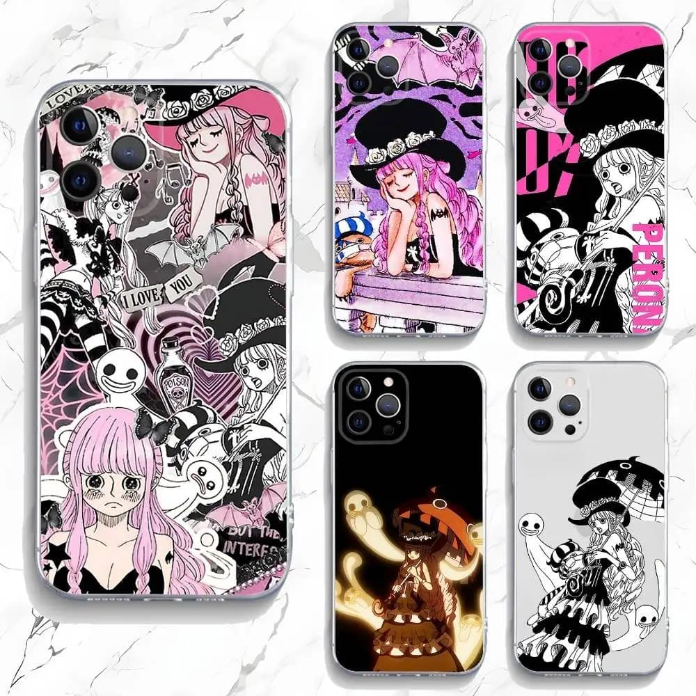 Custodia per telefono Anime Perona per iPhone 16,15,14,13,12,11 Pro,Max,Plus,X,XS,XR,SE,Mini morbido silicone trasparente