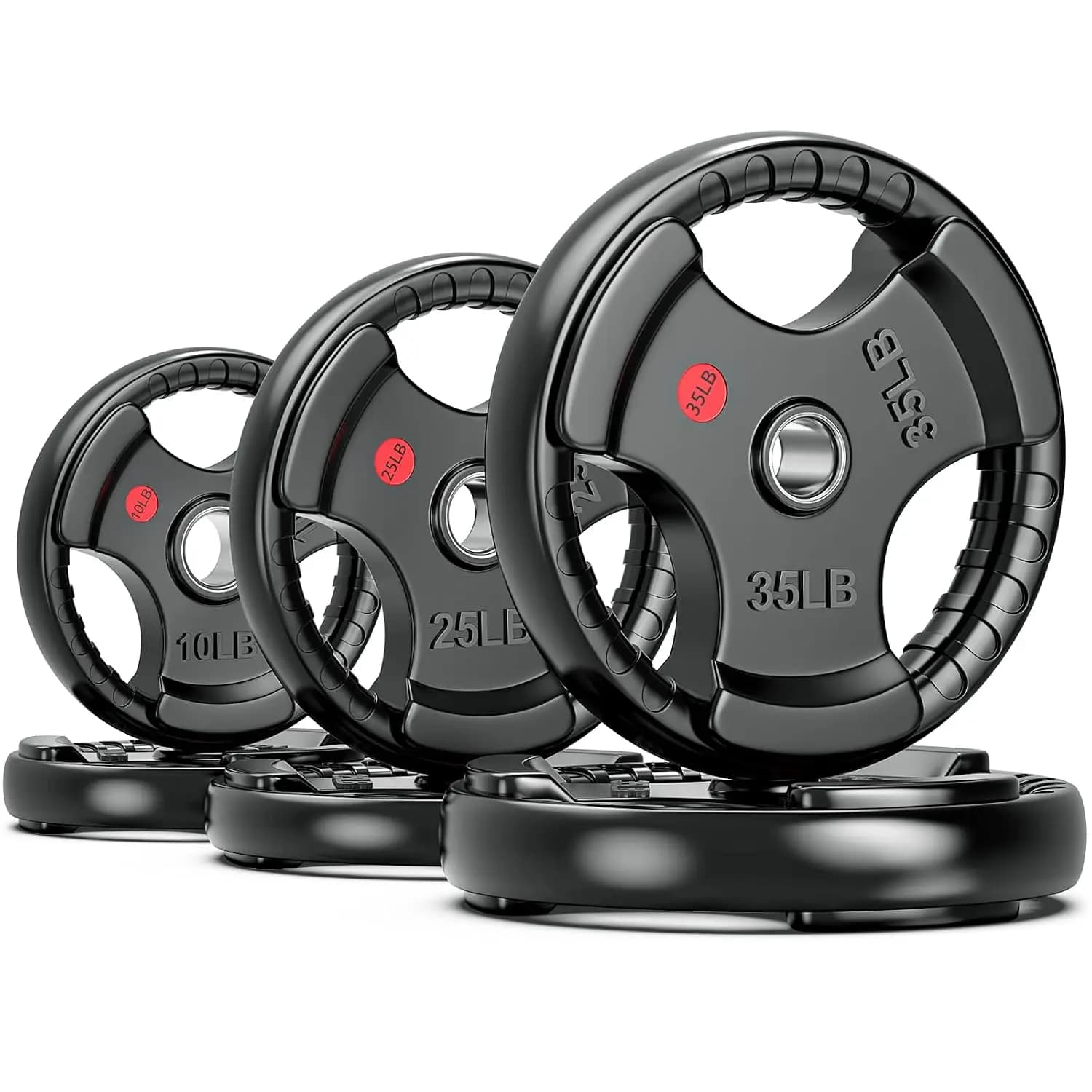 2-Inch Rubber Olympic Plates Cast Iron Weights Steel Hub 2.5-260lb Pairs Sets Strength Training Home Gym, Customized