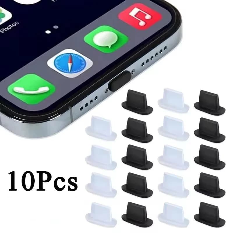 10/20/30/40 Pieces Dust Covers in Silicone for Charging Door Type C, Anti-Power Protection for Smartphone Samsung Xiaomi