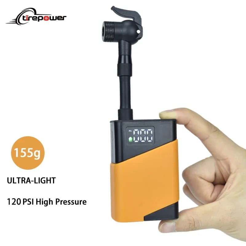 Pompa di aria elettrica per mini bici 120PSI Valvola Schrader Presta e Clik MTB Compressore ricaricabile Pompa di gonfiaggio per pneumatici tascabile portatile