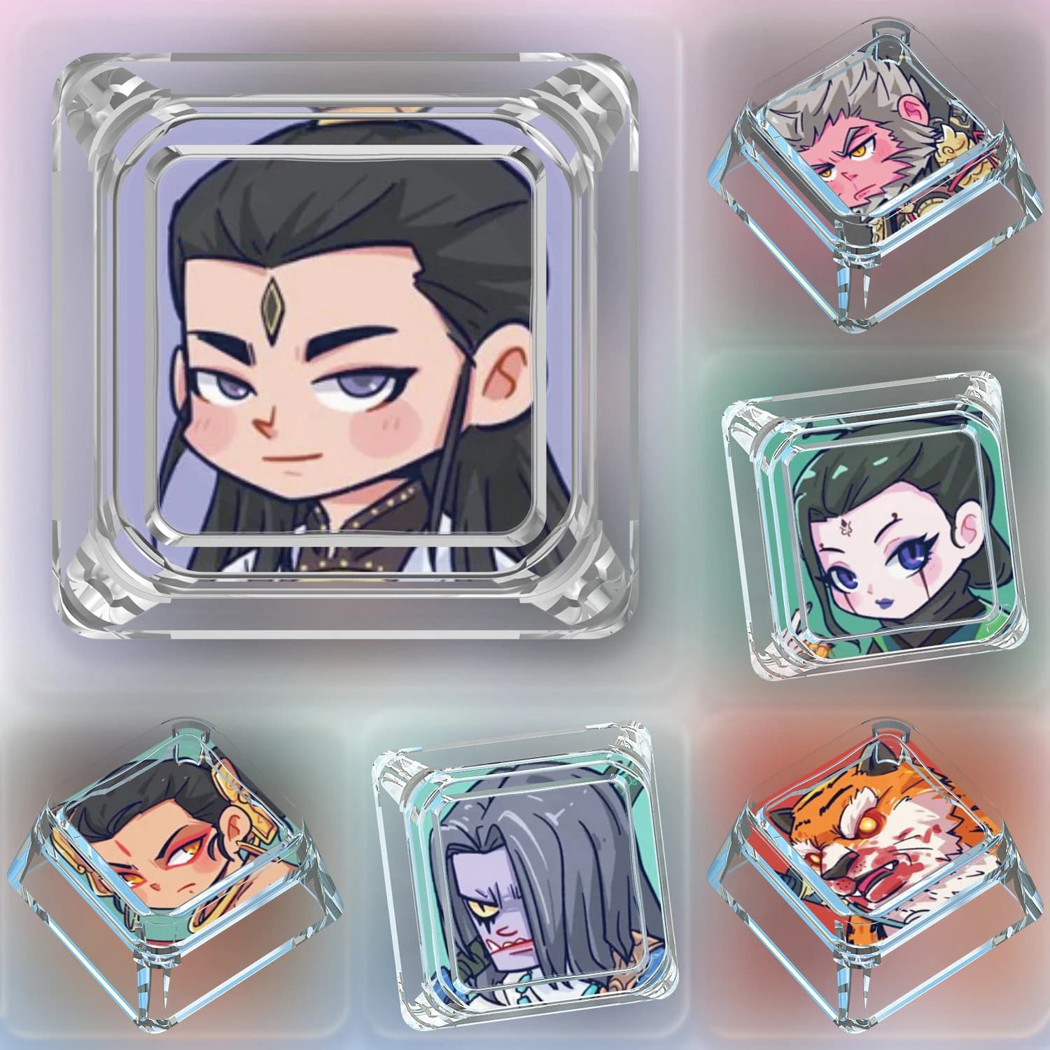 Keycaps Personalized Fai-da-Te Mechanics Keycaps Black Myth: Wukong, Cross Keycaps for PC, Gift and Toy