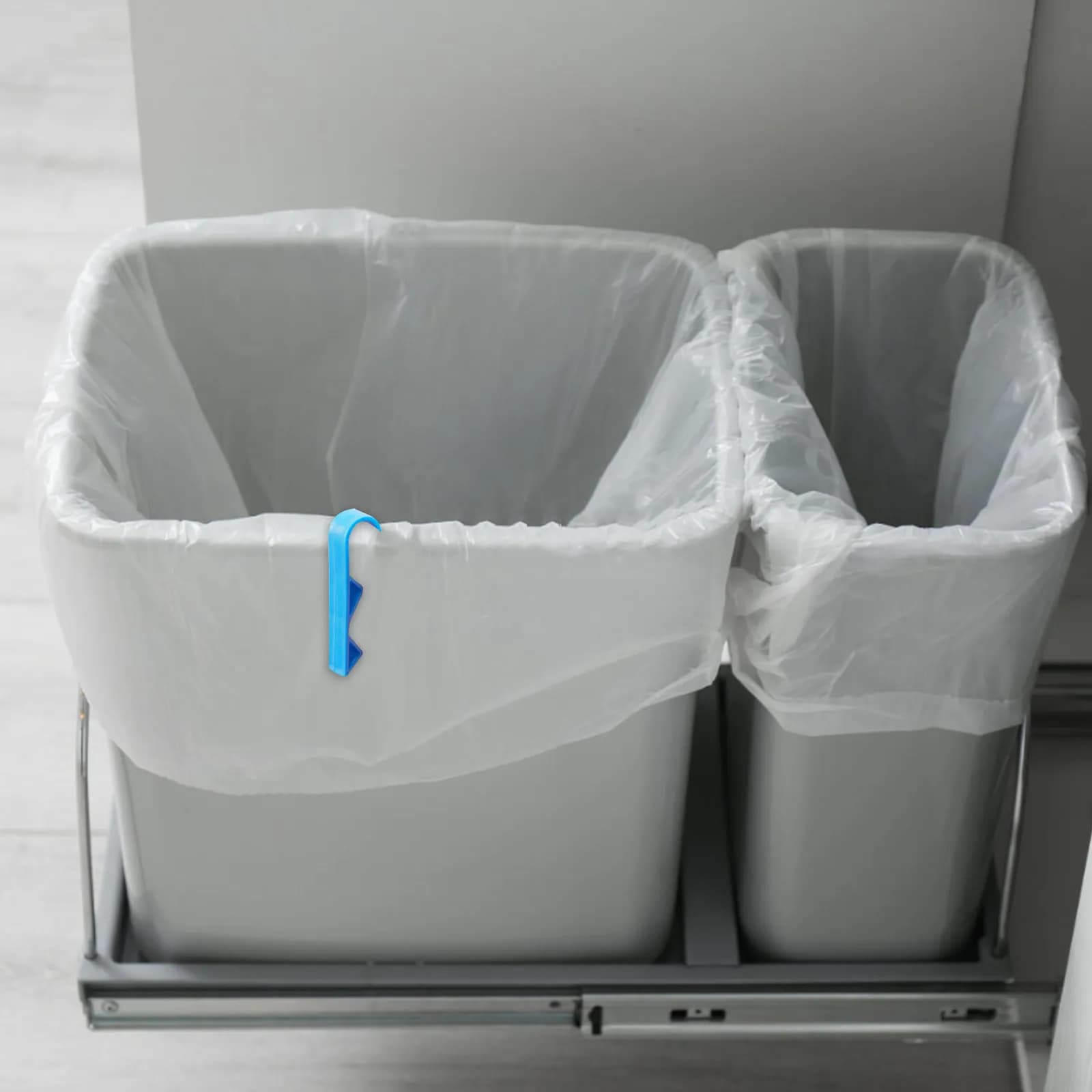 24 Pezzi Clip per Bidone della Spazzatura, Morsetti in Plastica per Sacchetti della Spazzatura per Cucina, Casa, Ufficio, Fissaggi per Sacchi della Spazzatura, Clip per Bidone