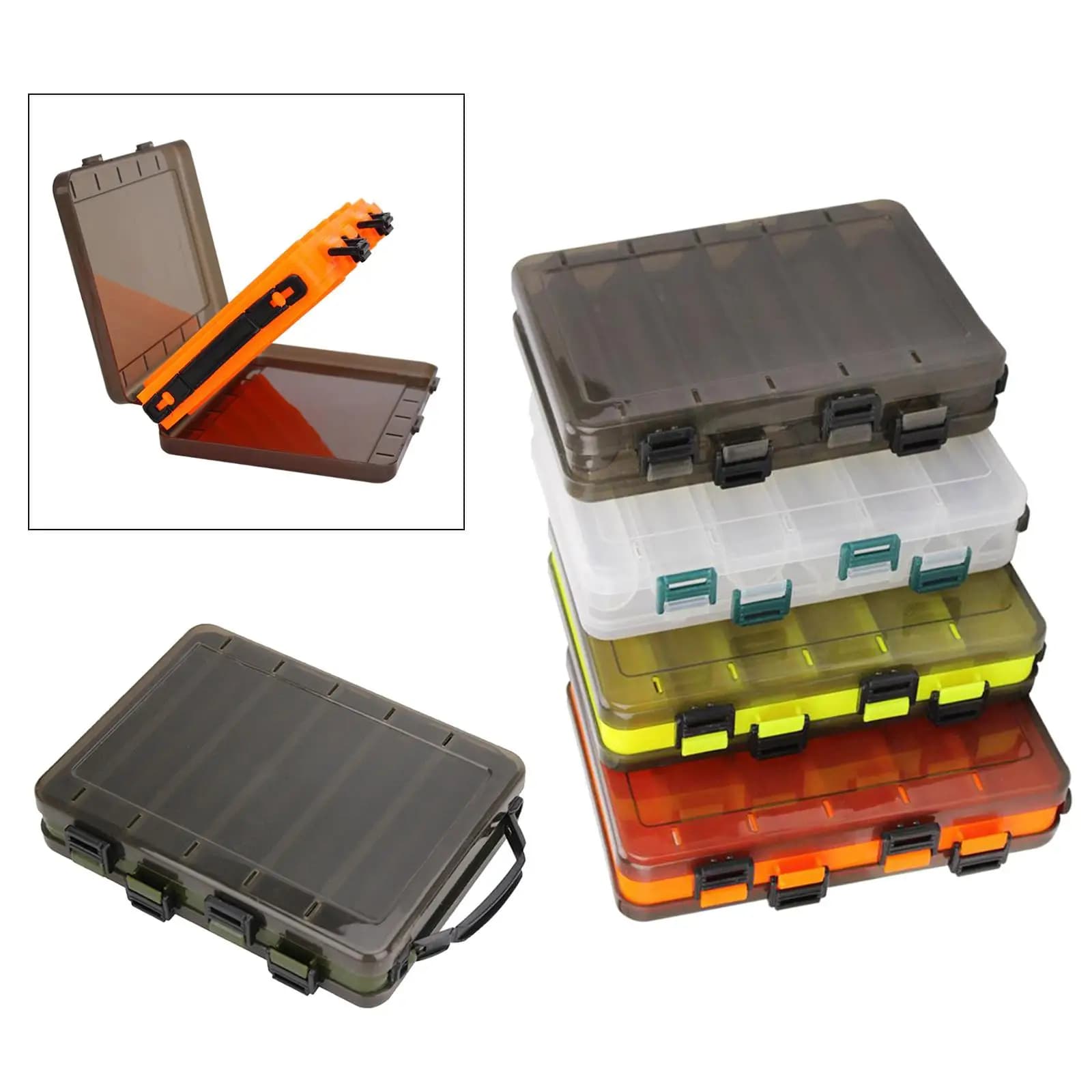 Fishing bait case Double-sided bait box Containers for fishing gear