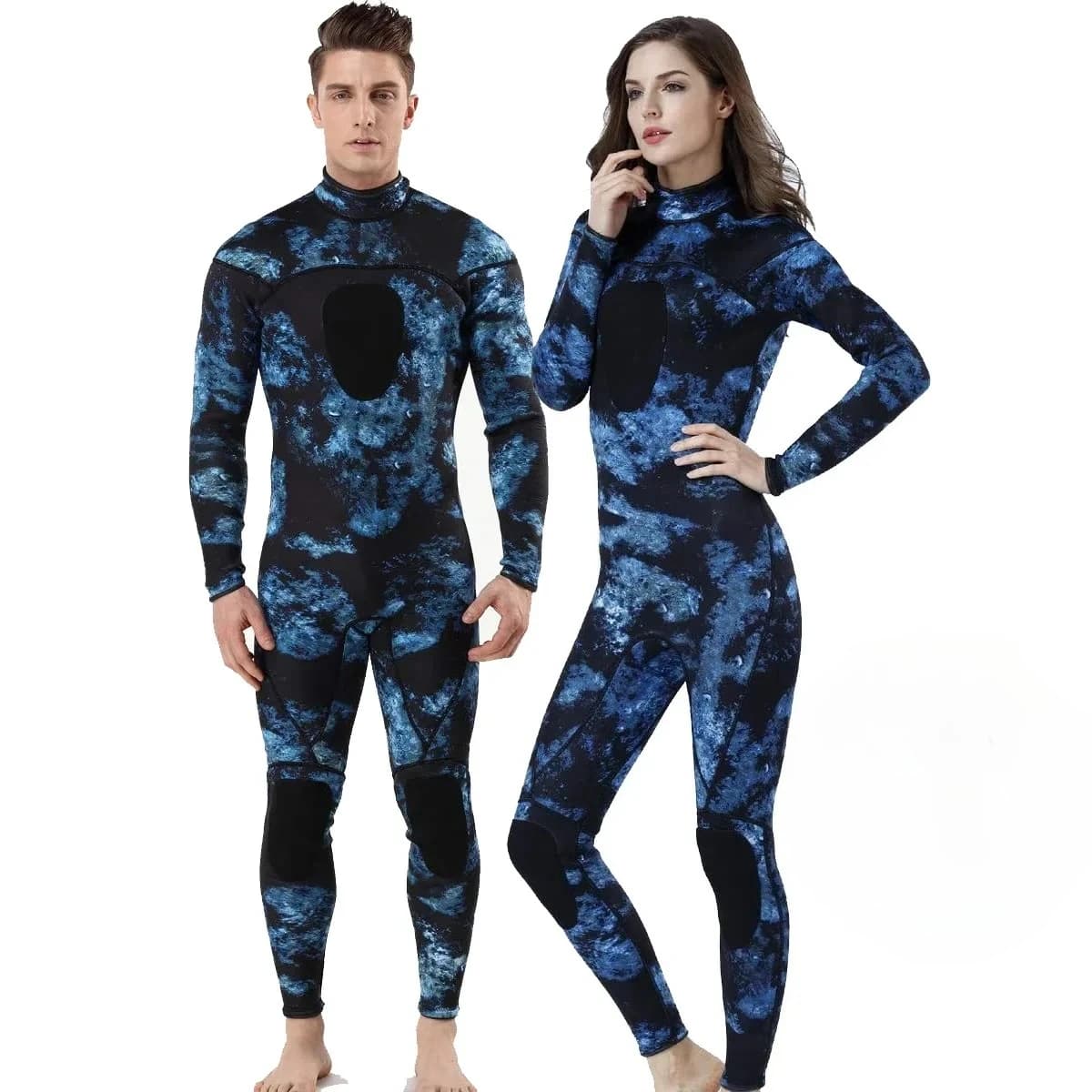 Muta da pesca subacquea da uomo Muta da sub monopezzo in neoprene mimetico da 3 mm per muta da sub libera Costume da bagno per acqua fredda