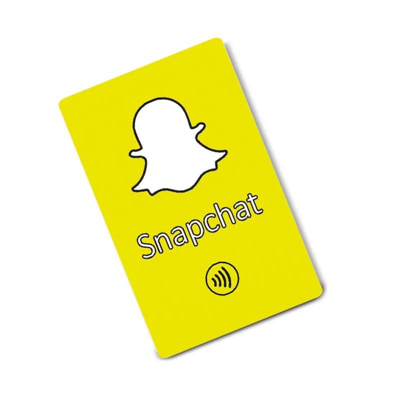 Schede NFC Snapchat Stampa chip NFC Scheda di recensioni Google Scheda NFC pop-up