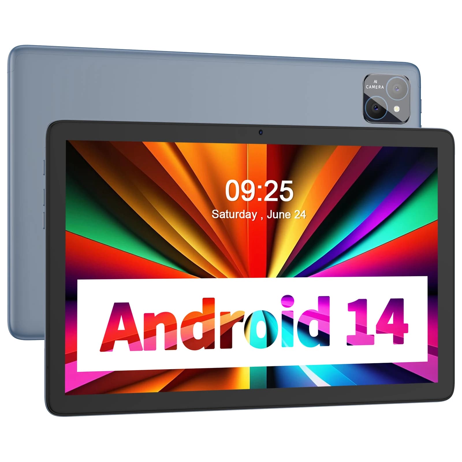 Tablet Android 14 PRITOM TAB11, 10 pollici, Octa-Core, 5G WiFi6, 128 GB, 8000 mAh, display HD IPS, doppia fotocamera, Bluetooth, FM, TIPO C