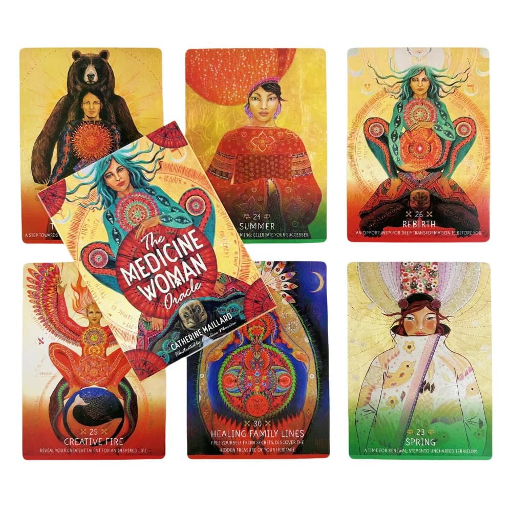 The Medicine Woman Oracle Cards Classic Wisdom Divination Visions Tarot Board Games Deck Party Playing Edition