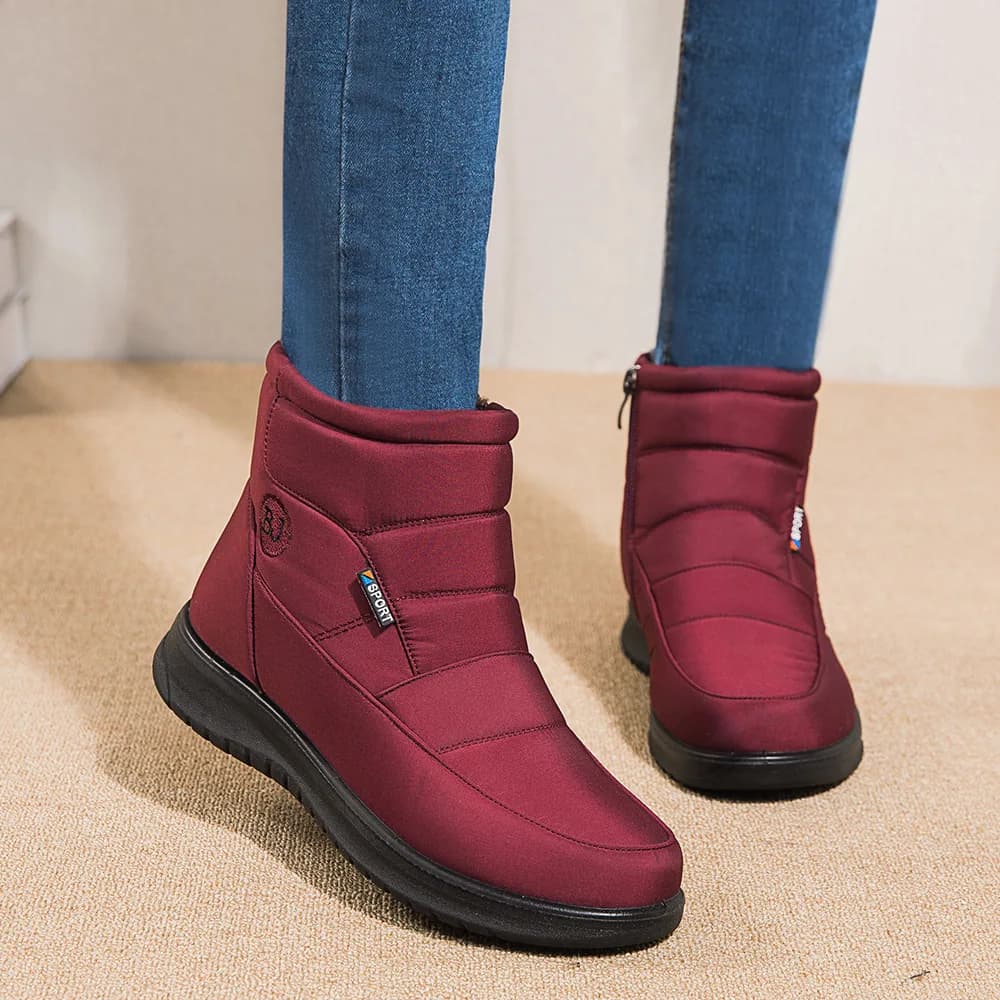 Stivali da neve impermeabili da uomo alla moda Scarpe da ginnastica calde invernali Scarpe di peluche per donna Stivali da trekking per coppia antiscivolo all'aperto Scarpe da lavoro