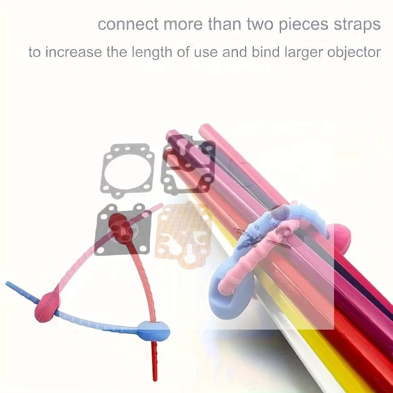 Silicone Cable Storage Organizer Bag Reusable Waterproof Zipper Tie for Travel Business Trip Cord Organization