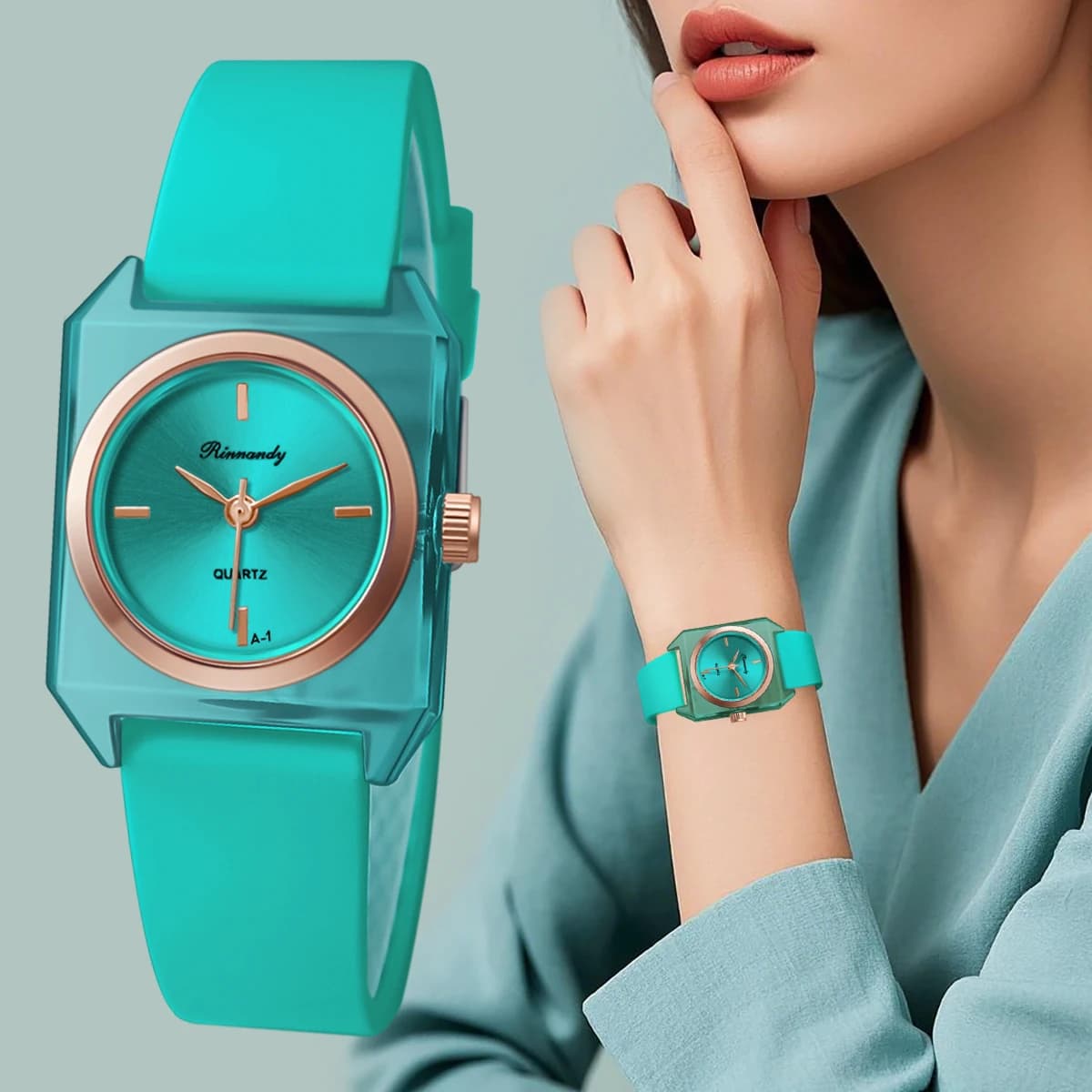 Orologio da donna semplice con cinturino in silicone, orologio da donna al quarzo, orologio da polso da donna, regalo per il festival di Natale, San Valentino