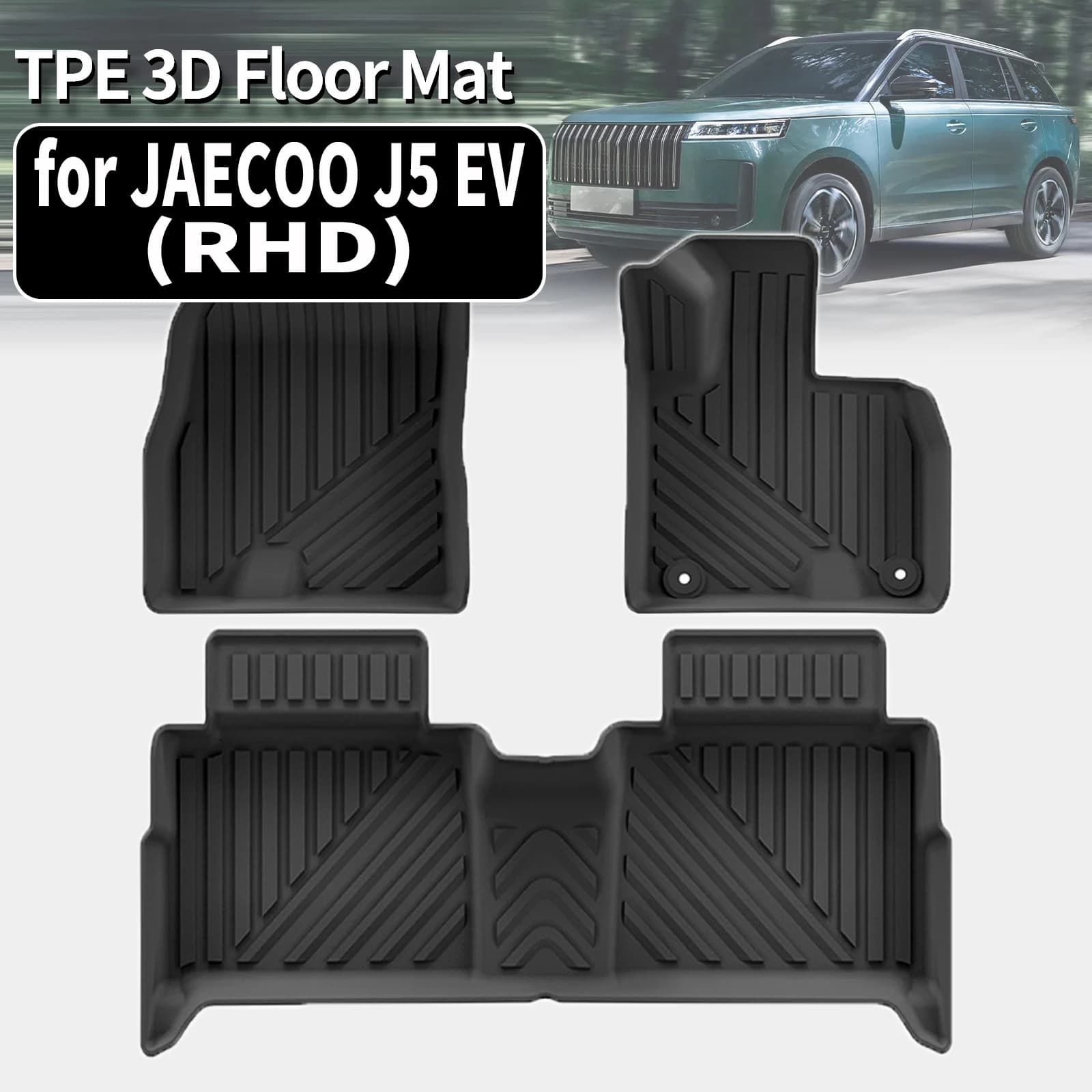 Tappetini Auto in TPE Impermeabili Antiscivolo Facili da Pulire per JAECOO 5 J5 EV 2025 2026 - Accessori