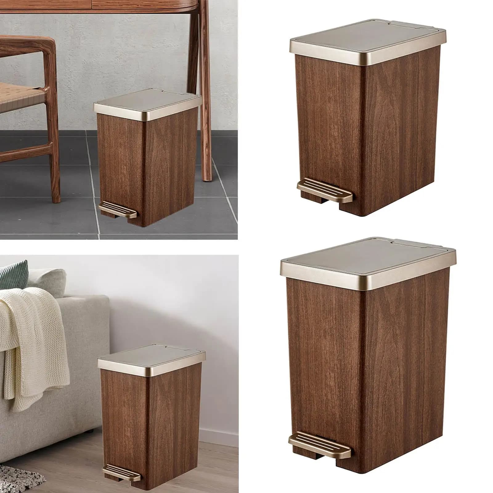 Bidone della spazzatura Bidone per il riciclaggio dei rifiuti Cestino per rifiuti stabile decorativo Cestino per rifiuti per