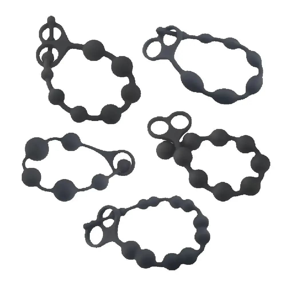 Plug Anale in Silicone con Perline, Diversi Stili per Dilatazione e Massaggio, Giocattolo Sessuale Unisex per Adulti