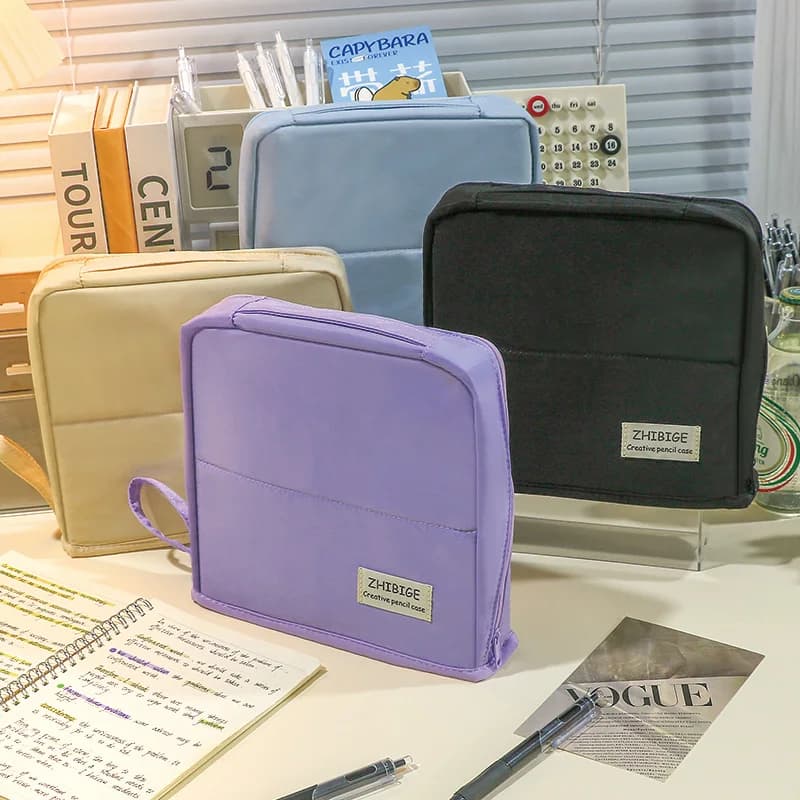 Astuccio per matite di grande capacità standable Portapenne Utile custodia per borsa per la scuola di cancelleria A3147