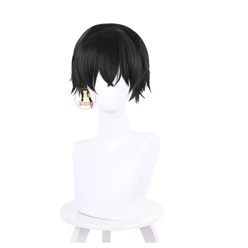 Parrucca cosplay Anime The Eminence In Cid Capelli corti neri Shadow Garden Minoru Kagenou Accessorio Halloween Uomo Ragazzi