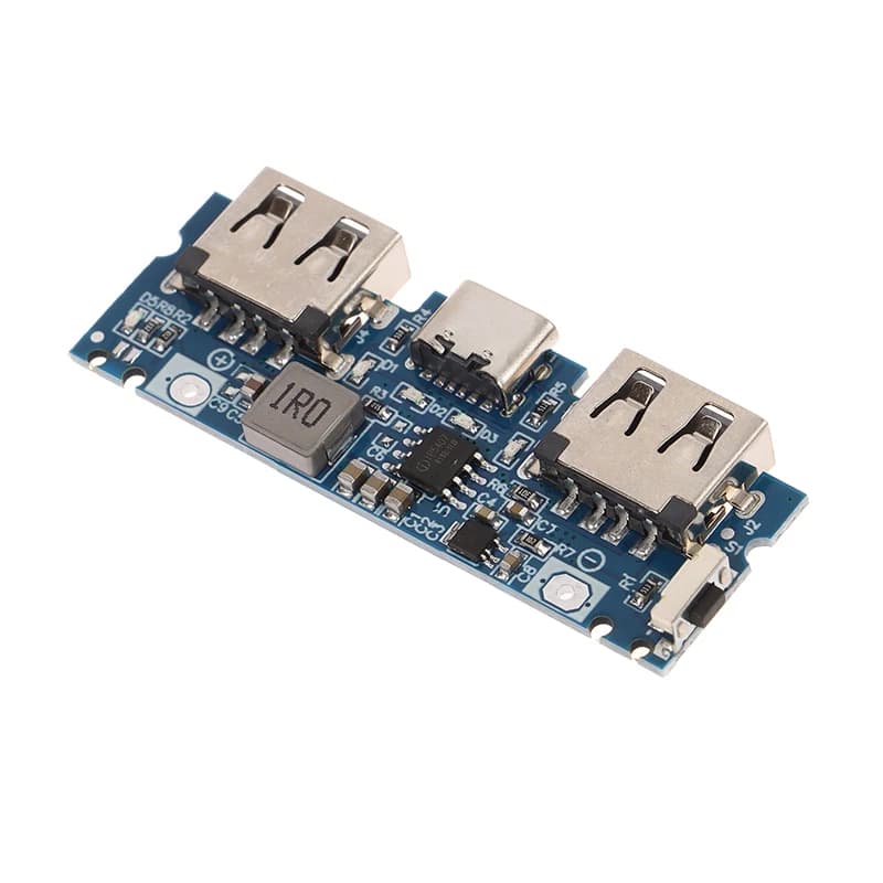 1PC Dual USB 5V Scheda madre di alimentazione mobile EDP2339 Circuito della banca di potere del telefono di controllo principale con luce a LED Accessori fai da te