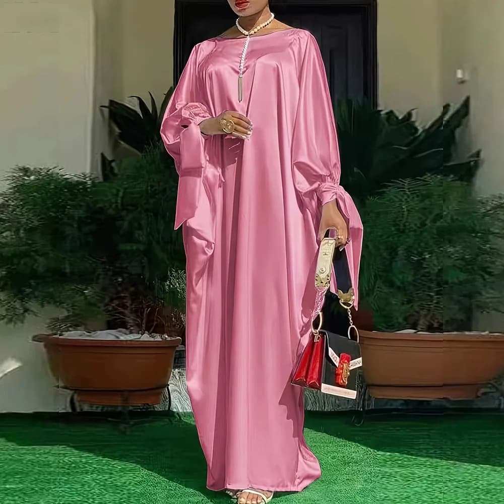 Abaya musulmano per le donne Abiti da festa 2025 Caftano Lace Up Marocco Dubai Ramadan Abaya Islam Abiti Arabo Abito lungo Jalabiya