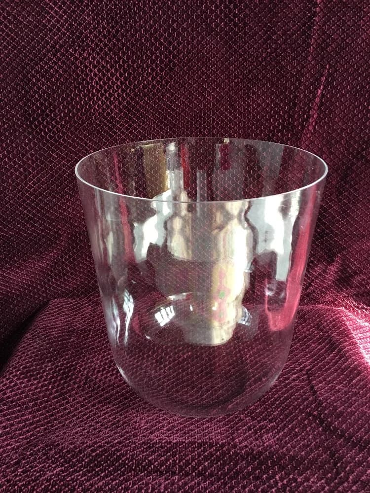 Star Linkup Crystal crystal singing bowl 2nd octave 432hz perfect A# Pineal or B Crown chakras lower frequency deep tone about 9"