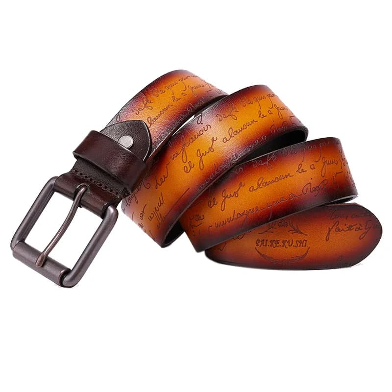 Men's High Quality Genuine Cowhide Letter Belts Punk nightclub Rock Fashion Women Business Skin Designer Belt
