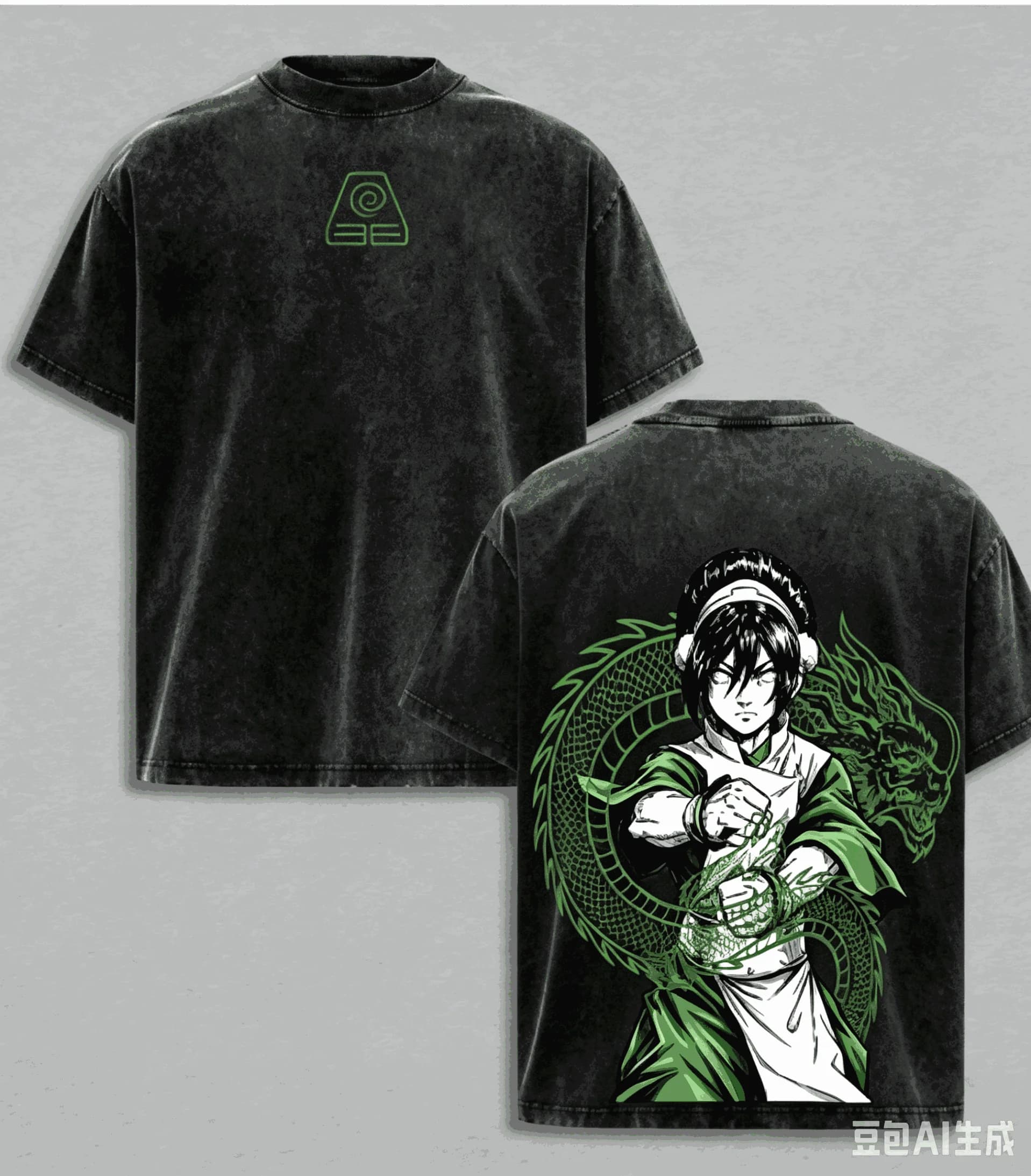 Avatar The Last Airbender Washed T-shirt Anime Lover Harajuku New Model Oversized Vintage Loose Classic Unisex Streetwear soft