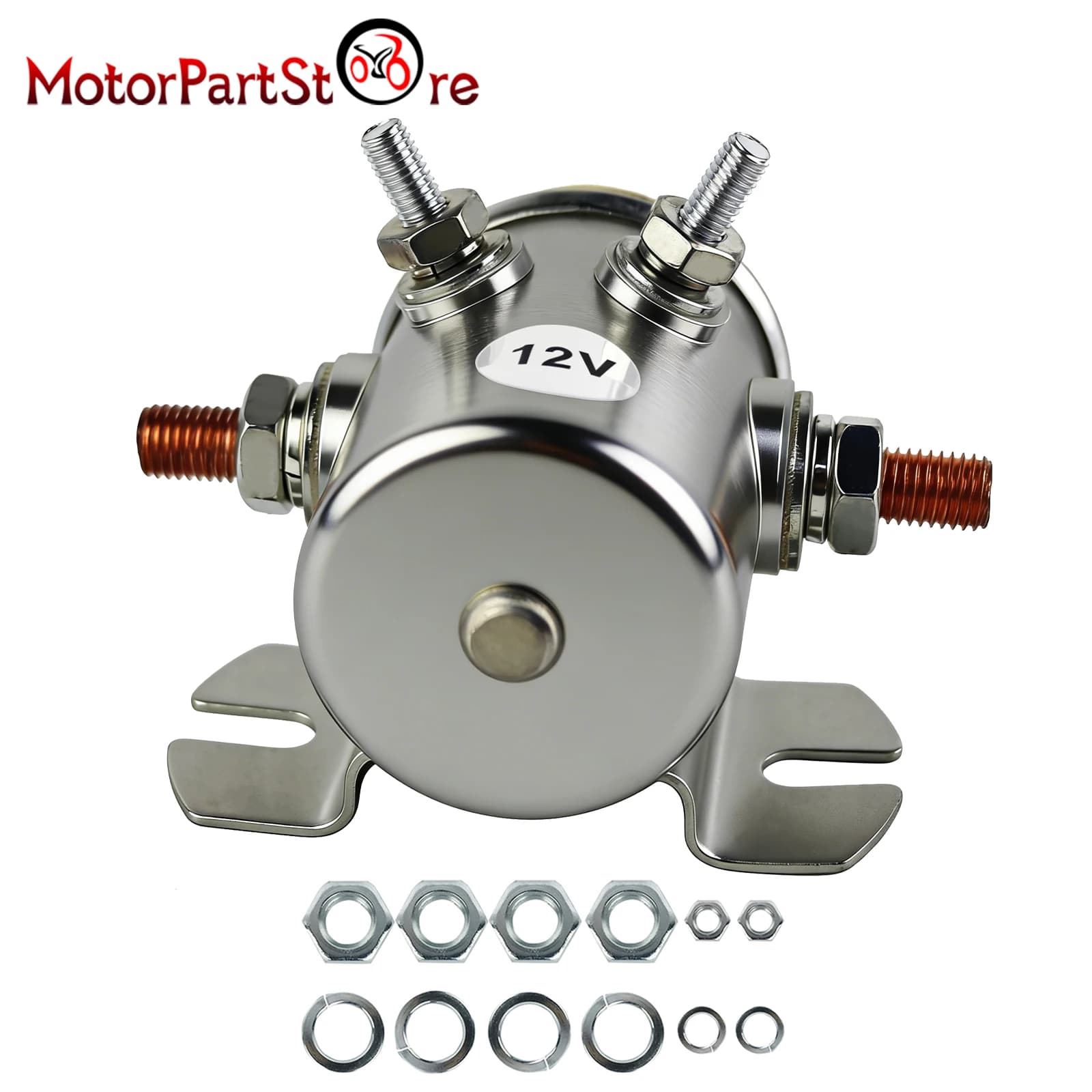 Relè solenoide per verricello Relè per verricello Relè di avviamento motore 12V Servizio continuo per verricello Motore Carrello da golf marino Rimorchio per auto Gru