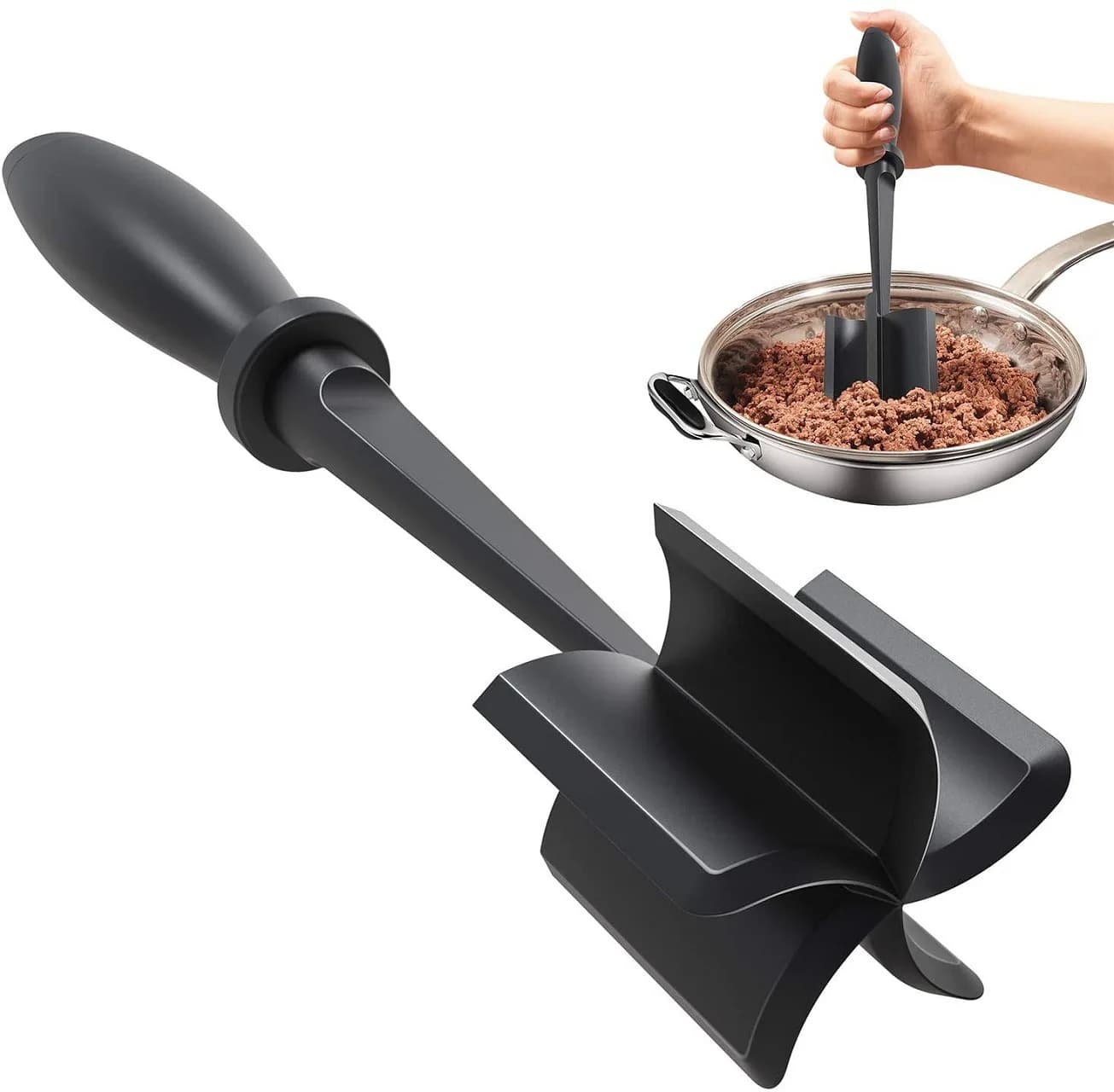 1 pz tritacarne, tritatutto for Hamburger, crushed and Smasher heat resistant Premium for Hamburger meat, ground beef, ground turkey