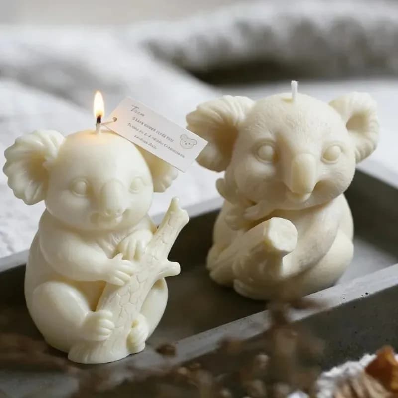 3D Koala Silicone Mold for DIY Home Decor Cute Animal Crafting Mold for Candle Resin Plaster Soap Making Latest Models