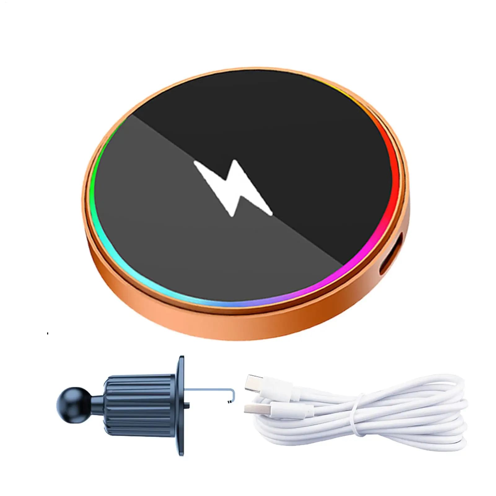Car Magnetic Phone Holder Wireless 15W Fast Charging 360-Degree Rotatable Smartphone Stand Mount for Air Vent SUV RV Pickup Van