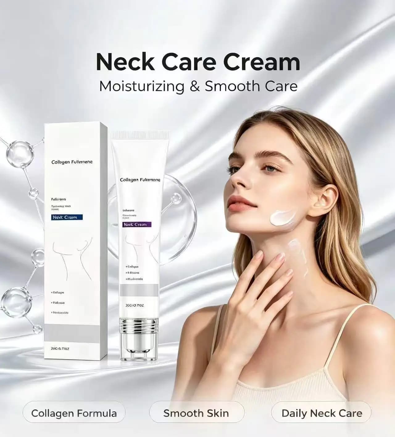 Collagen Fullerene Neck Cream Niacinamide Moisturizing Neck Skin Care Cream Daily Neck Care 20ml