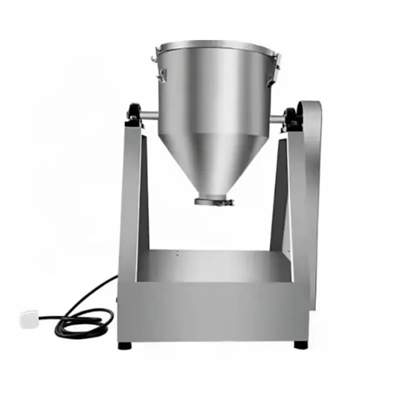 Mini Miscelatore a Tamburo in Acciaio Inox, Frullatore da Laboratorio per Alimenti, Macchina per Lavorazione Industriale di Prodotti Farmaceutici e Polveri Alimentari