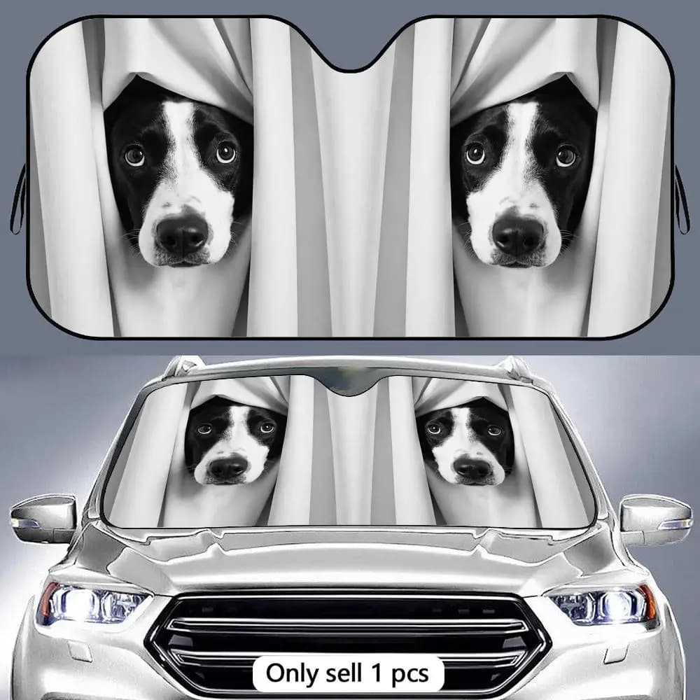 Parasole per Auto con Cane Curioso, in Alluminio, Riflettente, Protezione UV, Isolamento Termico, Pieghevole, Universale