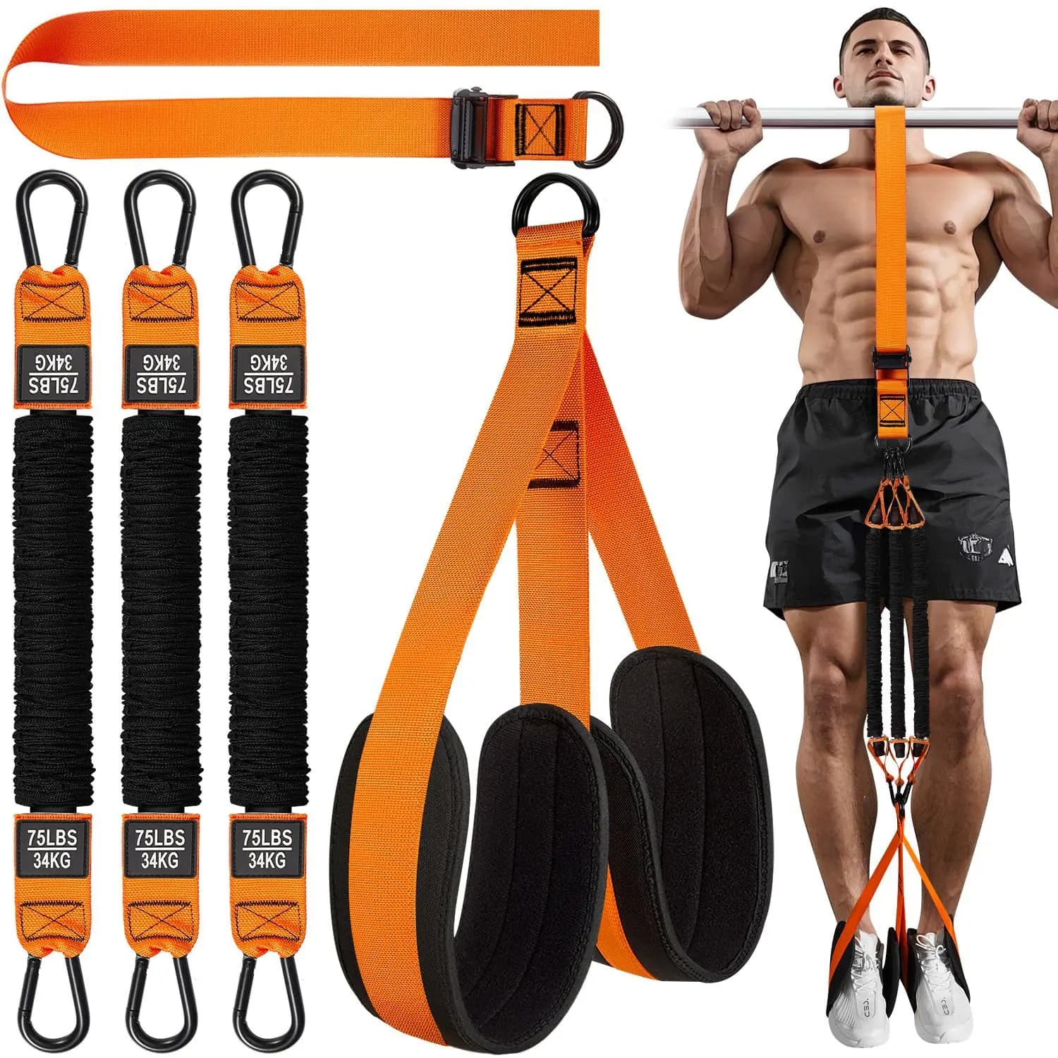 Traction assistance Set of strength training resistance bands Training training for towing body stretching Fitness equipment at home