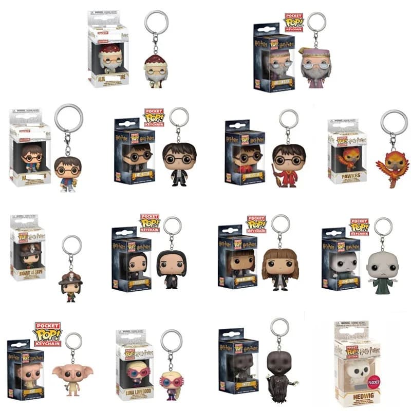 Funko Pop Harry Potter Dobby Snape Voldemort Dumbledore Figure Keychain Boy Birthday Gift Christmas Gift