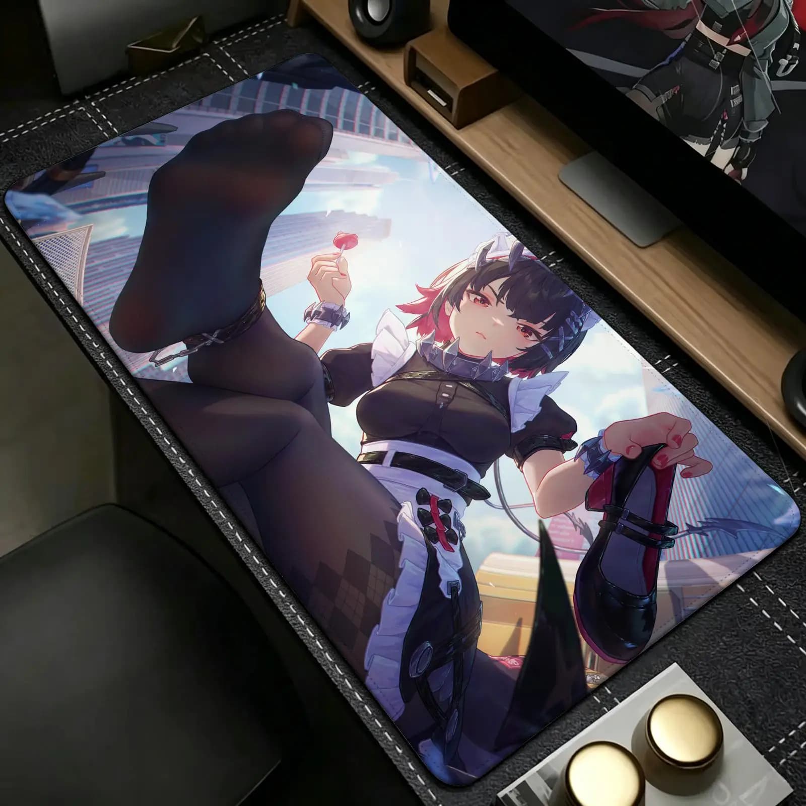 Zenless Zone Zero-Ellen Joe Esports gaming mouse pad, stitched edge computer desk mat, universal anime style desktop mouse mat