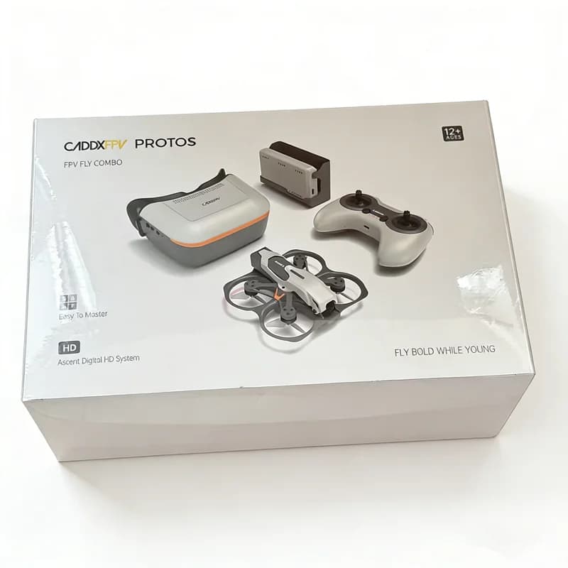 Kit FPV Caddx Protos per Principianti | Sistema Drone All-in-One con Occhiali, Telecomando e Caricabatterie, Facile da Configurare per Giovani Piloti