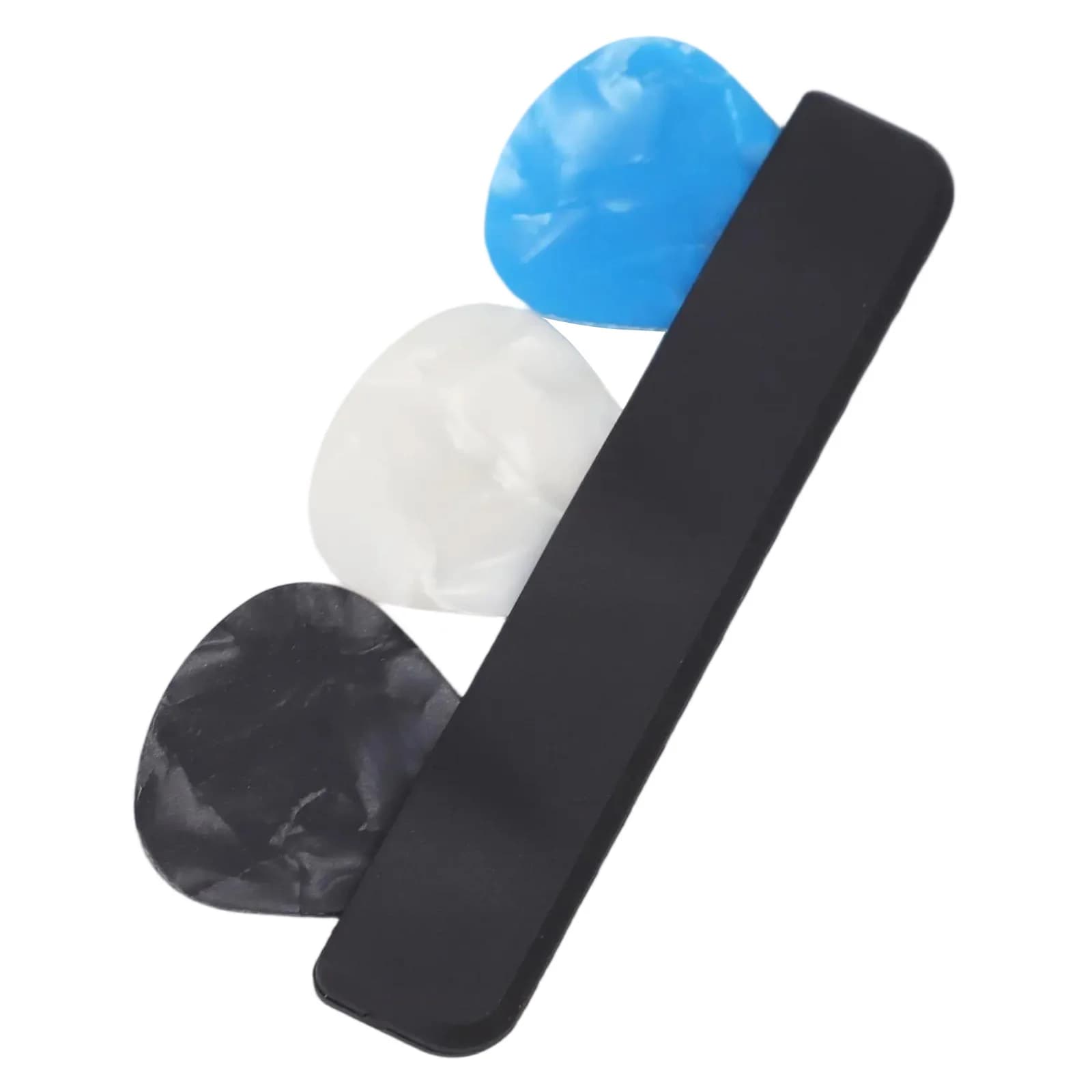 Portaplettro Antiscivolo per Chitarra, Scatola Porta Plettri Nera per Performance Musicali, Accessorio Compatibile con Plettri di Varie Spessori