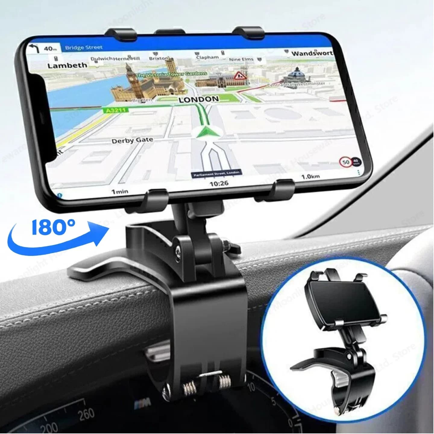 360-degree rotation car phone support Universal car dashboard support GPS bracket for iPhone Samsung Xiaomi Huawei Phone