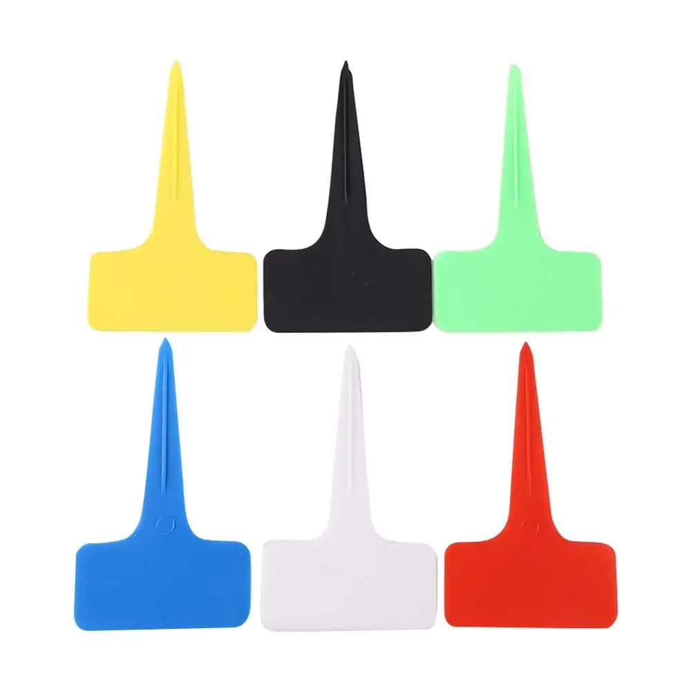 T-shaped plastic labels DIY for plants, sowing, nursery, garden, flowers, garden and courtyard decorations, 50 pieces